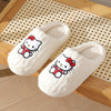 Hello Kitty Plush Indoor Slippers — Unisex Slip-Resistant EVA Sole with Arch Support, Cozy House Shoes Gift