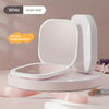 Foldable LED Travel Makeup Mirror - Double-Sided 1X/2X/3X Magnification, Adjustable Brightness, Rechargeable USB Pocket Mirror