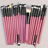 20-Piece Hypoallergenic Makeup Brush Set – Nylon Bristles Palm Brushes for Foundation, Blush, Eyeshadow, Brows & Lips, ABS Handle Travel Kit