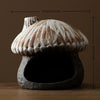 Mushroom Ceramic Essential Oil Burner - Mushroom House Aroma Diffuser & Fireproof Candle Holder