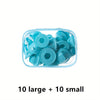 20/40/80-Pack Silicone Mushroom Hair Rollers — Reusable No-Clip Curlers with Storage Bag