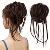 Curly Ponytail Hair Extension with Straight Tail - Messy Bun Hairpiece, Heat-Resistant High-Temperature Fiber Updo for Women