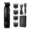 Professional Cordless Hair Clippers USB Rechargeable Trimmer with Digital Display Low-Voltage Precision for Travel and Outdoor