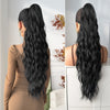 28-Inch (71 cm) Heat-Resistant Clip-In Water Wave Ponytail Extension - Synthetic Ombre Hairpiece (Blonde/Brown/Black/Red/Dark Brown) for Women & Girls