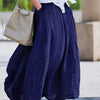 Plus Size Women's Elegant Maxi Skirt Flared Hem Non-Stretch Pants-Skirt for Office, Party & Wedding