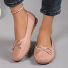 Women's Bow Flat Loafers Soft-Sole Slip-On Casual Lightweight Shoes