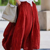 Plus Size Women's Elegant Maxi Skirt Flared Hem Non-Stretch Pants-Skirt for Office, Party & Wedding