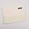 Unisex 100% Cashmere Scarf – Soft Tassel Shawl & Headscarf for Autumn & Winter, Neutral Solid Wrap