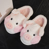 Cute Pig Slip-On Slippers for Women and Men — Plush-Lined Warm Indoor/Outdoor House Shoes with Non-Slip EVA Sole