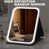 M MISS DREAM Portable Lighted Makeup Mirror - 3-Color Dimmable LED, Touch Control, USB-C Rechargeable, Foldable Tabletop Vanity Mirror, High-Quality Glass