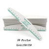 10-Pack Half-Moon Nail Files & Buffers – 80/100/150/180/240 Grit – Birch Wood Sandpaper for Manicure & Pedicure