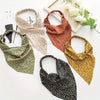 Boho Floral Chiffon Headband Set - 5-Pack Elastic Triangular Hair Scarves for Women & Girls