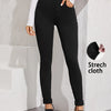 Elegant High-Waist Skinny Jeans for Women – Stretch Denim, Solid Color with Button Detail