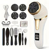 Rechargeable Electric Callus Remover Foot & Hand File with LCD Display – USB Pedicure Device for Cracked Heels & Sensitive Skin, Beige