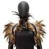 Women's Gothic Faux Feather Collar Cape Shawl — Elegant Party, Prom & Halloween Cosplay Wrap (Multiple Colors)