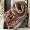Women's Gradient Scarf Pastel Pink to Purple Ombre Lightweight Woven Wrap Boho Elegant Shawl for Casual & Formal Outfits