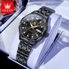 OLEVS Women's Automatic Mechanical Watch - Stainless Steel Dual Calendar Luminous Rectangular Case
