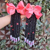 2-Pack Braided Ponytail Hair Extensions with Beads – Afro Twist Dreadlocks for Girls, Cosplay & Party Accessories