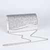 Sequin Evening Clutch Bag with Removable Strap - Magnetic Closure Bridal and Party Purse