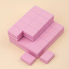 50pcs Mini Nail Buffer Sponge 100/180 Grit Double-Sided Polishing Files - White Alumina EVA, Reusable Nail Buffers for Salon & Home