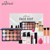 12-in-1 All-in-One Face Makeup Kit — Waterproof Sweatproof Full Coverage Palette (Berry Tone) with Primer, Foundation, Concealer, Powder, Blush, Contour, Highlighter, Bronzer, Eyeshadow, Lipstick & Brush