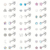 24-Pair 316L Stainless Steel CZ 4mm Mini Flat Back Screw Stud Earrings Set - Mixed Colors for Women & Teens