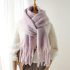 Women's Thick Knit Scarf - Ultra-Warm Windproof Plush Shawl Wrap in Macaron Colors