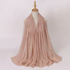 Windproof Chiffon Hijab Scarf - Lightweight Solid Color Shawl & Head Wrap for Women, Travel & Beach