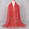 Lace Bridal Shawl – Embroidered Wedding Scarf with Tassels, Windproof Head Wrap & Church Veil