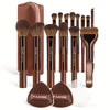 14-Piece Makeup Brush Set with 2 Air Cushion Puffs & Travel Bag — Foundation, Blush, Powder, Eye & Lash Brushes, Portable Holiday Gift
