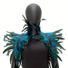 Women's Gothic Faux Feather Collar Cape Shawl — Elegant Party, Prom & Halloween Cosplay Wrap (Multiple Colors)