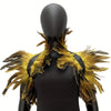 Women's Gothic Faux Feather Collar Cape Shawl — Elegant Party, Prom & Halloween Cosplay Wrap (Multiple Colors)