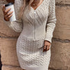 Essnce Women's Half-Zip Fitted Knit Sweater Dress, Midi Casual for Autumn Winter