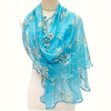 Floral Embroidered Scarf – Breathable, Windproof Boho Shawl & Sunproof Travel Wrap