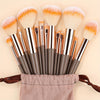Makeup Brush Set — Soft Fluffy Foundation, Powder, Eyeshadow & Kabuki Brushes with Bag and Sponge for Beginners