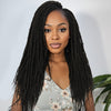 Hand-Tied 13x4 Lace Front Senegal Twist Braid Wig, 150% Density Synthetic Fiber, Glue-Less Full Back, Natural & Highlight Colors