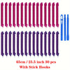 30-Pack Heatless Spiral Hair Rollers with Styling Hooks, Portable Magic Hair Curlers DIY Kit