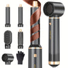 5-in-1 Hair Styler Brush - Blow Dry, Curl & Straighten with Negative Ion Heat Control | Includes Comb, Glove & Storage Box