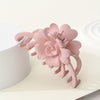 Matte Flower Hair Clip - Large Non-Slip Floral Barrette, Solid Color (1pc)