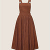 Plus Size Corduroy A-Line Pinafore Dress with Pockets, Strappy Back Waist-Length, Machine Washable All-Season