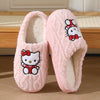 Hello Kitty Plush Indoor Slippers — Unisex Slip-Resistant EVA Sole with Arch Support, Cozy House Shoes Gift