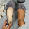 Women's Butterfly Bow Slip-On Flat Shoes – Casual Round Toe Flats