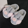 Cute Pig Slip-On Slippers for Women and Men — Plush-Lined Warm Indoor/Outdoor House Shoes with Non-Slip EVA Sole