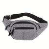Unisex Nylon Waist Bag - Adjustable Strap 4-Pocket Large Capacity Crossbody Chest Pack for Cycling Running Gym Travel