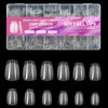 600-Pack Soft Gel Half-Matte Clear Pre-Shaped Acrylic Nail Tips, Square Short False Nail Extensions for Manicure & Nail Art