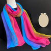Gradient Gauze Scarf Lightweight Breathable Sunscreen Shawl for Women