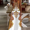 Women's V-Neck Floral Maxi Dress – Flowy All-Season Evening Gown for Wedding Guest, Party & Vacation (Machine Washable)