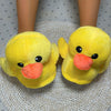 Cozy Duck Plush Slippers for Women - Yellow Soft Warm Indoor Slip-On Mules with Non-Slip Sole