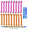 Spiral No-Heat Hair Curlers 18/30/40-Pack Heatless Curling Rods with Styling Hooks for Long & Medium Hair