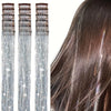 18-Pack 20-Inch Metallic Clip-In Hair Extensions with BB Clips — Heat-Resistant Sparkling Fairy Hair for Women